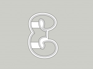 cookie cutter numbers - funny font 76 mm Modelo de Impressão 3D