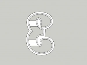 cookie cutter numbers - funny font 76 mm 3D Print Model