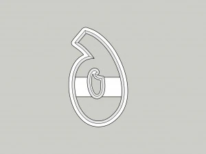 cookie cutter numbers - funny font 76 mm 3D Print Model