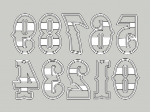 cookie cutter numbers - western font 85 mm Modelo de Impressão 3D