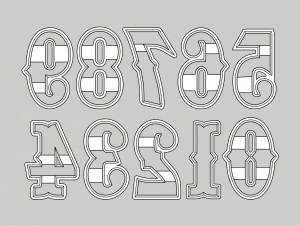 cookie cutter numbers - western font 85 mm 3D Print Model
