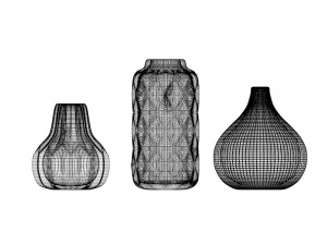 vase gold ceramic dantone 3D Model