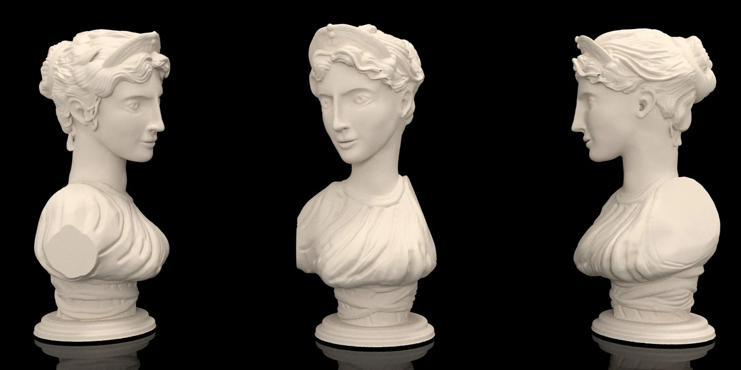 bust girl 3D Print Model .c4d .max .obj .3ds .fbx .stl .blend 