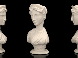 garota do busto Modelo de Impressão 3D