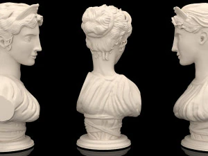 bust girl 3D Print Model
