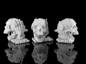 stattuet skull 3D 프린트 모델