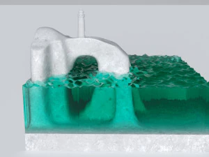 island of concrete and glass 3D Model