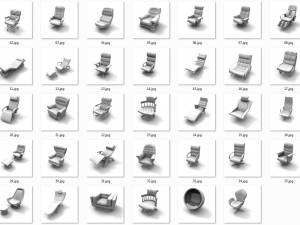 archive of 43 chairs for your visualization 3Dモデル