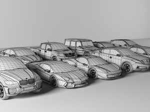 3d collection of 10 hd cars Modèle 3D
