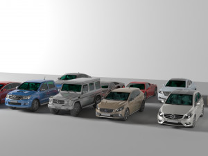 3d collection of 10 hd cars Modèle 3D