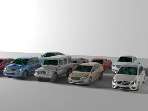 3d collection of 10 hd cars 3D Model