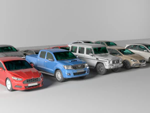 3d collection of 10 hd cars 3D Model