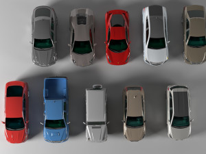 3d collection of 10 hd cars Modèle 3D