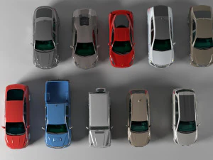 3d collection of 10 hd cars 3D Model