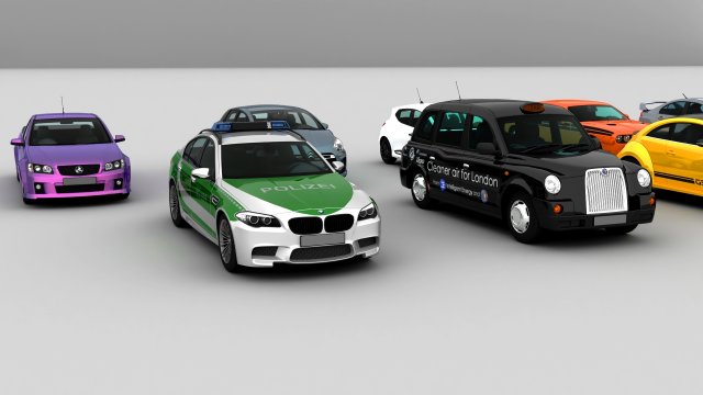 3d collection of 10 hd cars Modelo 3D .c4d .max .obj .3ds .fbx .stl .blend 