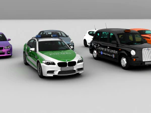 10 hd arabadan oluşan 3 boyutlu koleksiyon 3D Model