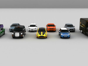 3d collection of 10 hd cars Modelo 3D
