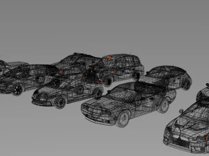 3d collection of 10 hd cars 3D Model