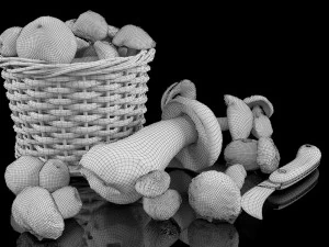mushrooms in high quality with textures and materials just drop into your scenes and render 3D Model