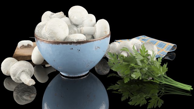 mushrooms in high quality with textures and materials just drop into your scenes and render 3D मॉडल .c4d .max .obj .3ds .fbx .stl .blend 