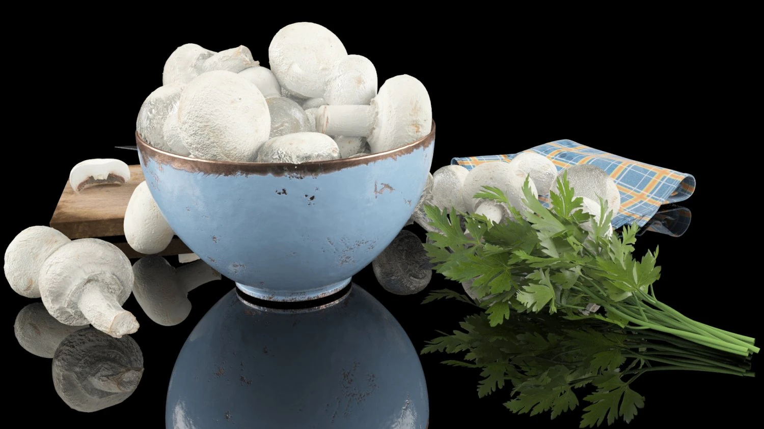 mushrooms in high quality with textures and materials just drop into your scenes and render 3D Model .c4d .max .obj .3ds .fbx .stl .blend 