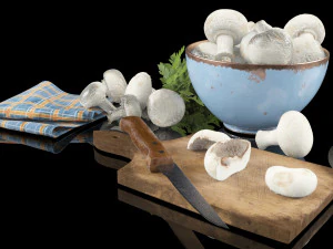 mushrooms in high quality with textures and materials just drop into your scenes and render 3D Model