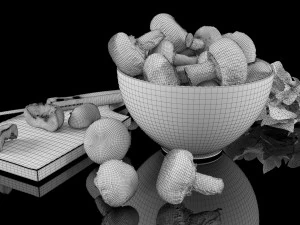 mushrooms in high quality with textures and materials just drop into your scenes and render 3D Model