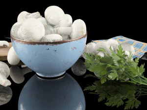 mushrooms in high quality with textures and materials just drop into your scenes and render 3D Model
