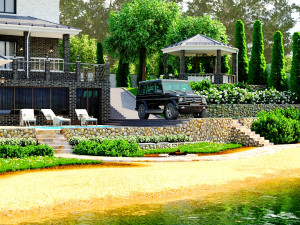 Cottage with all models in separate folders textures and materials 3D Model