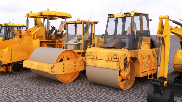 Road repair technicians heavymachines 3D मॉडल .c4d .max .obj .3ds .fbx .stl .blend 
