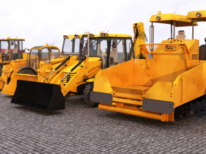 Road repair technicians heavymachines 3D मॉडल
