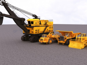 Road repair technicians heavymachines 3D मॉडल