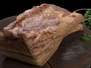 smoked bacon with all textures 3D Model
