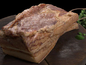 smoked bacon with all textures 3D Model