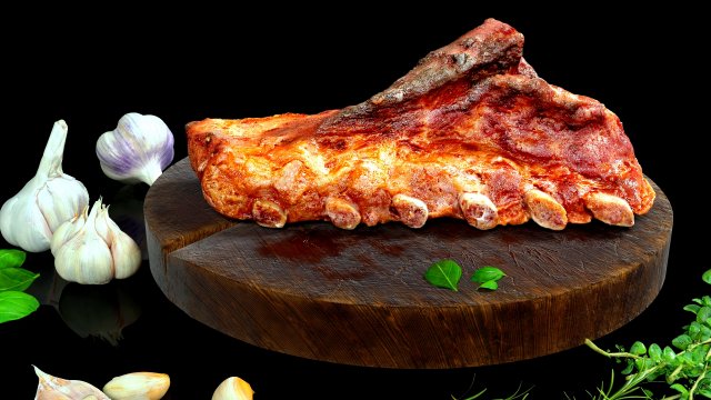 meat on the bone fried with all textures and materials 3D Модель .c4d .max .obj .3ds .fbx .stl .blend 