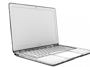 macbook air 3Dモデル