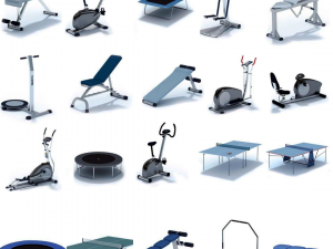 Collection of 96 models of sports accessories 3D Model