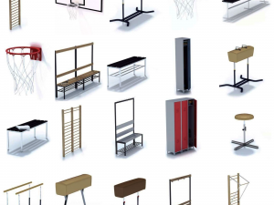 Collection of 96 models of sports accessories 3D Model