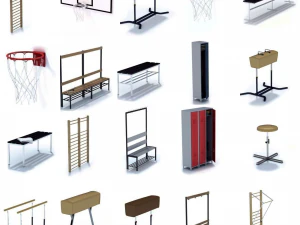 Collection of 96 models of sports accessories 3D Model