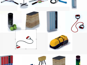 Collection of 96 models of sports accessories 3D Model