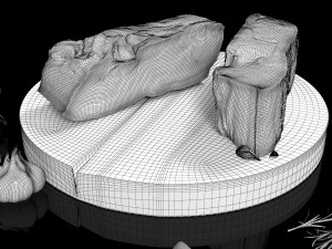 Smoked bacon Modello 3D