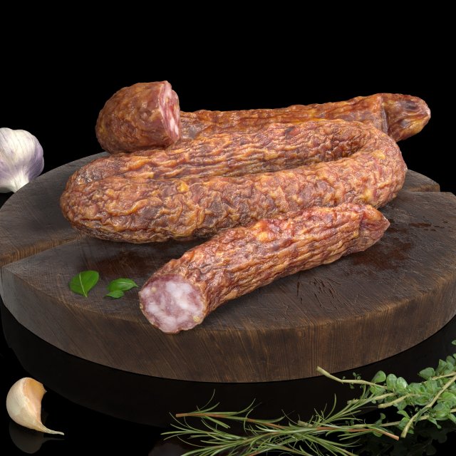 Smoked sausage 3D 模型 .c4d .max .obj .3ds .fbx .stl .blend 
