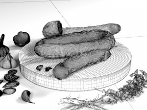 Smoked sausage 3D 模型