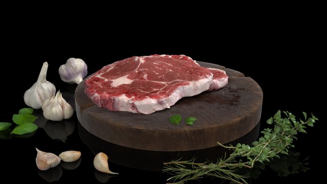 Steak Modello 3D .c4d .max .obj .3ds .fbx .stl .blend 