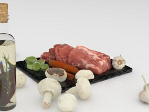 Pork neck 3D 模型