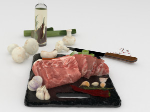 Pork neck 3D 模型