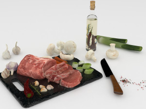Pork neck 3D 模型