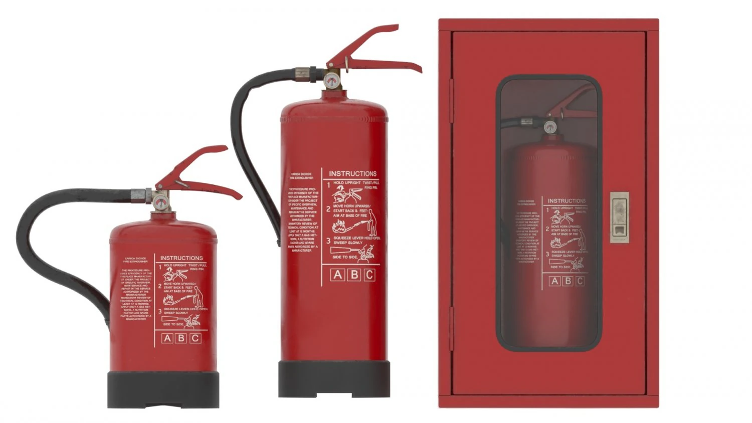 Fire extinguisher 3D Model .c4d .max .obj .3ds .fbx .stl .blend
