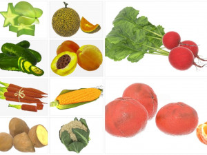 Vegetables and fruits Modelo 3D