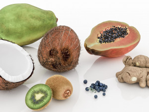 Vegetables and fruits 3Dモデル